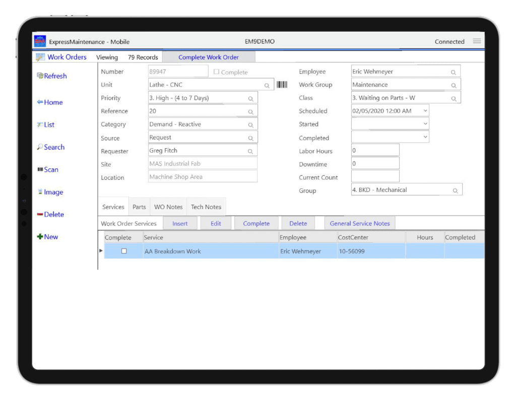 Express Maintenance CMMS Mobile App