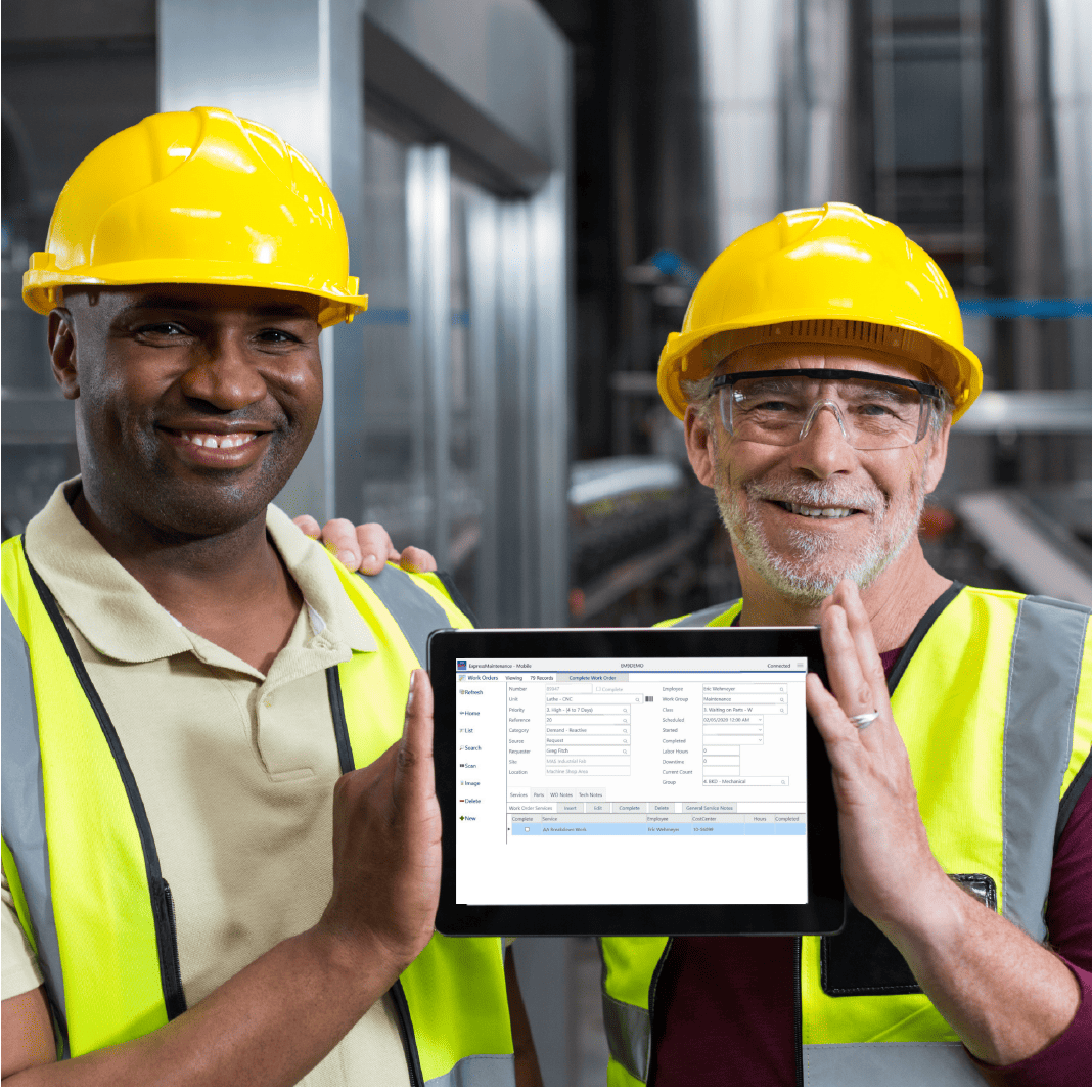 Maintenance Works with Tablet - CMMS Express Maintenance
